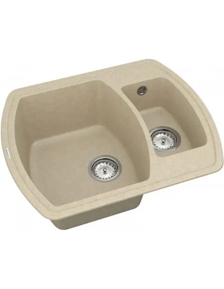 Мойка кухонная каменная Vankor Norton NMP 03.63 Beige 620х500 мм, прямоугольная, бежевая - 3