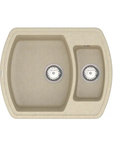 Мойка кухонная каменная Vankor Norton NMP 03.63 Beige 620х500 мм, прямоугольная, бежевая - 4