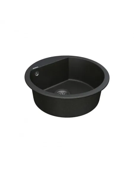 Мойка кухонная каменная Vankor Tera TMR 01.50 Gray 505х505 мм, круглая, серая - 1