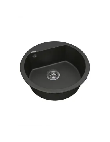 Мойка кухонная каменная Vankor Tera TMR 01.50 Gray 505х505 мм, круглая, серая - 4