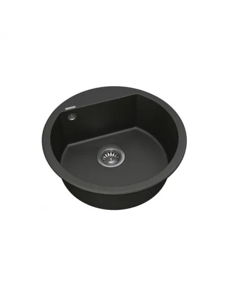 Мойка кухонная каменная Vankor Tera TMR 01.50 Gray 505х505 мм, круглая, серая - 4