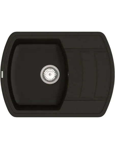 Мойка кухонная каменная Vankor Norton NMP 02.67 Black 670х500 мм, прямоугольная, черная - 2