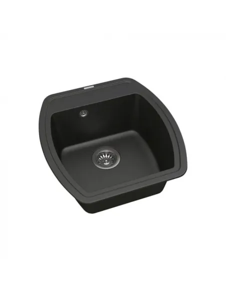 Мойка кухонная каменная Vankor Norton NMP 01.48 Black 480х505 мм, прямоугольная, черная - 1