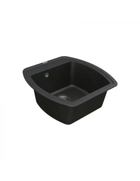 Мойка кухонная каменная Vankor Norton NMP 01.48 Black 480х505 мм, прямоугольная, черная - 2