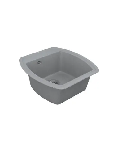 Мойка кухонная каменная Vankor Norton NMP 01.48 Gray 480х505 мм, прямоугольная, серая - 1