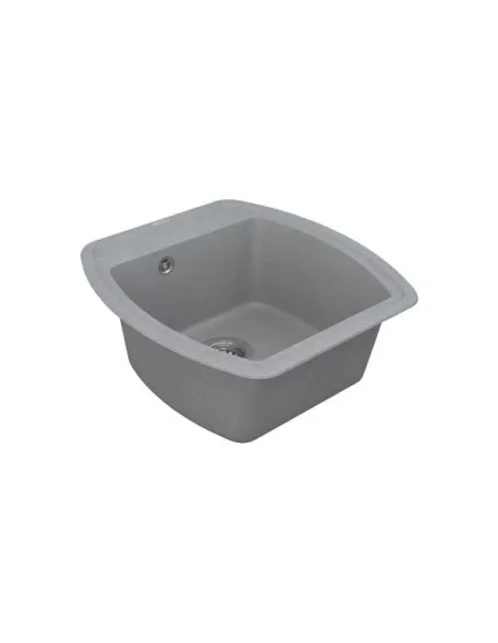 Мойка кухонная каменная Vankor Norton NMP 01.48 Gray 480х505 мм, прямоугольная, серая - 1