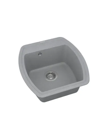 Мойка кухонная каменная Vankor Norton NMP 01.48 Gray 480х505 мм, прямоугольная, серая - 4