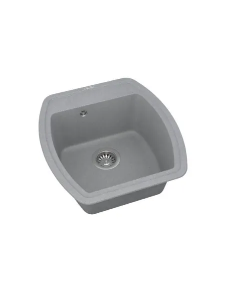 Мойка кухонная каменная Vankor Norton NMP 01.48 Gray 480х505 мм, прямоугольная, серая - 4
