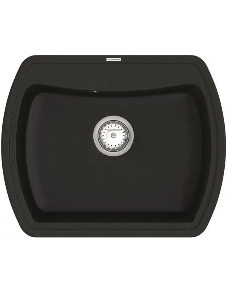 Мойка кухонная каменная Vankor Norton NMP 01.63 Black 625х505 мм, прямоугольная, черная - 1