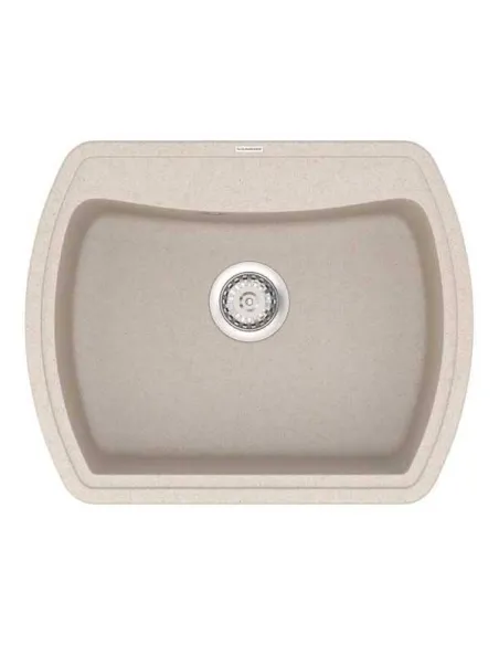 Мойка кухонная каменная Vankor Norton NMP 01.63 Beige 625х505 мм, прямоугольная, бежевая - 4