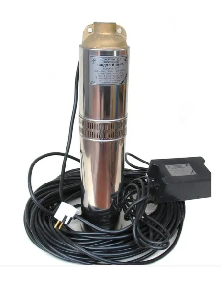 Відцентровий свердловинний насос Водолій БЦПЕ 0.32-100У, 1.6 кВт, кабель 100 метрів - 2