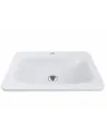 Умивальник для ванної з литого мармуру Miraggio California Глянець, 614х456х120 мм - 1
