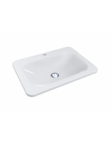 Умивальник для ванної з литого мармуру Miraggio California Глянець, 614х456х120 мм - 2