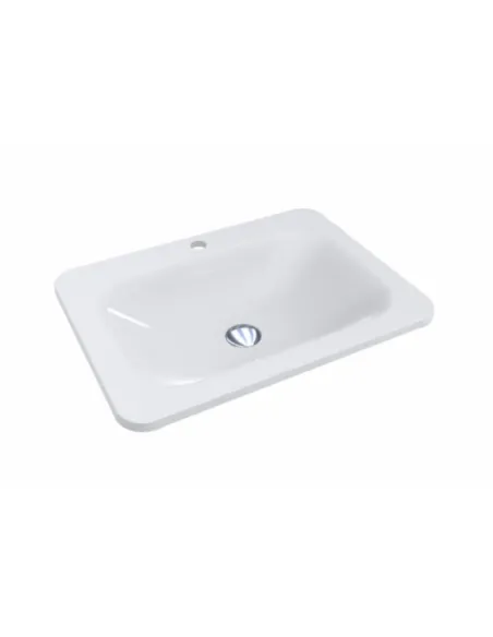 Умивальник для ванної з литого мармуру Miraggio California Глянець, 614х456х120 мм - 2