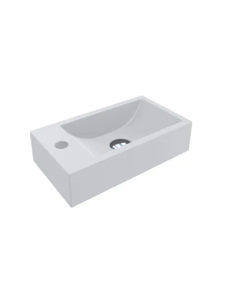 Умивальник для ванної з литого мармуру Miraggio Faro R Глянець, 408х227х100 мм - 4