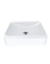 Умивальник для ванної з литого мармуру Miraggio Geneva Глянець, 445х395х110 мм - 3