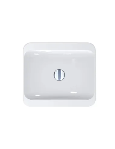 Умивальник для ванної з литого мармуру Miraggio Geneva Глянець, 445х395х110 мм - 4