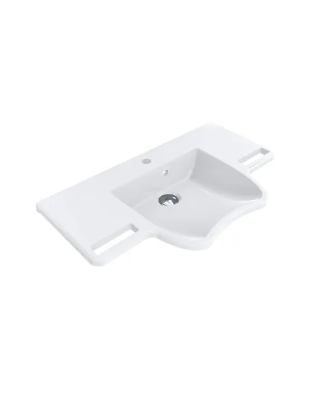 Умивальник для ванної з литого мармуру Miraggio Krakow Глянець, 800х454х125 мм - 4