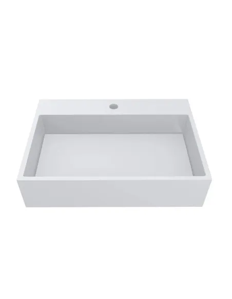 Умивальник для ванної з литого мармуру Miraggio Mares 600 Глянець, 590х426х140 мм - 1