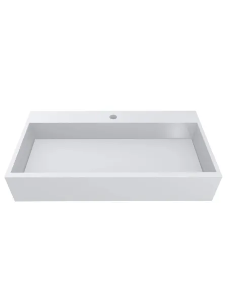 Умивальник для ванної з литого мармуру Miraggio Mares 800 Глянець, 787х420х145 мм - 2