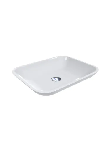 Умивальник для ванної з литого мармуру Miraggio Marteen Глянець, 499х401х90 мм - 4