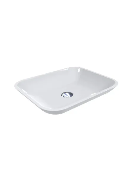Умивальник для ванної з литого мармуру Miraggio Marteen Глянець, 499х401х90 мм - 4