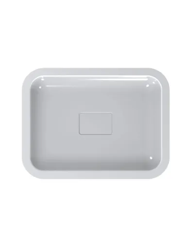 Умивальник для ванної з литого мармуру Miraggio Monaco Глянець, 595х447х215 мм - 3