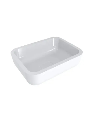 Умивальник для ванної з литого мармуру Miraggio Monaco Глянець, 595х447х215 мм - 4