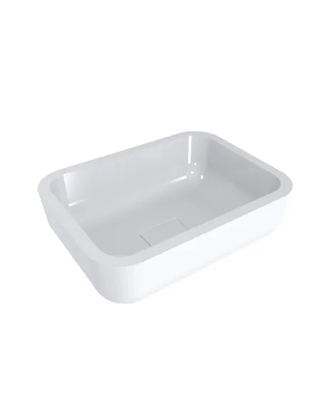 Умивальник для ванної з литого мармуру Miraggio Monaco Глянець, 595х447х215 мм - 4