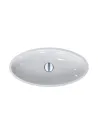 Умывальник для ванной из литого мрамора Miraggio Nice Глянец, 595х297х130 мм - 3