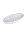 Умивальник для ванної з литого мармуру Miraggio Nice Глянець, 595х297х130 мм - 4