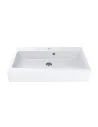 Умывальник для ванной из литого мрамора Miraggio Oscar Глянец, 793х423х147 мм - 3