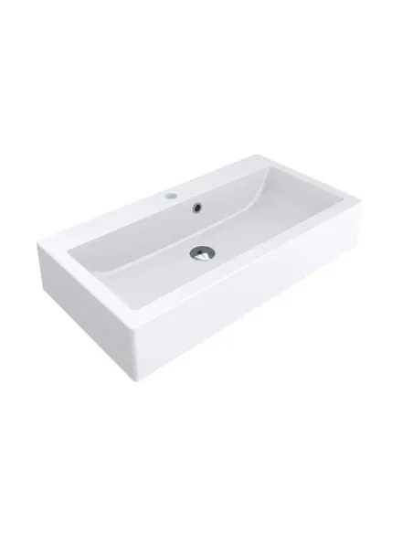 Умивальник для ванної з литого мармуру Miraggio Oscar Глянець, 793х423х147 мм - 4