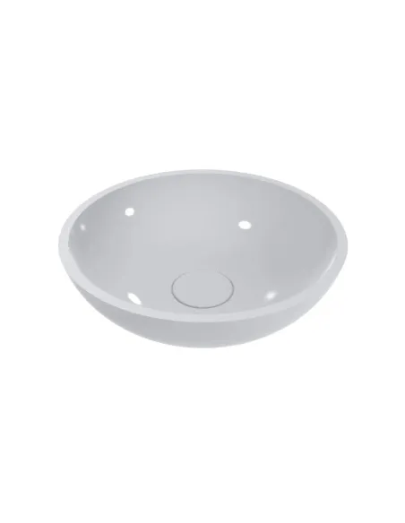 Умивальник для ванної з литого мармуру Miraggio Palermo Глянець, 497х497х174 мм - 4