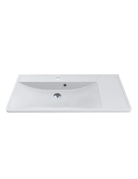 Умивальник для ванної з литого мармуру Miraggio Sacramento Глянець, 1000х481х124 мм - 3