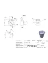 Умивальник для ванної з литого мармуру Miraggio Smart Глянець, 370х370х360 мм - 2