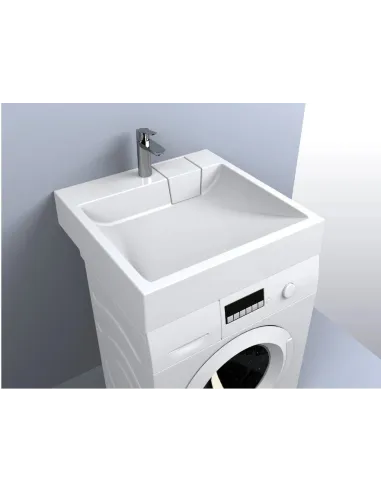 Умивальник для ванної з литого мармуру Miraggio Tallin Глянець, 598х603х120 мм - 1