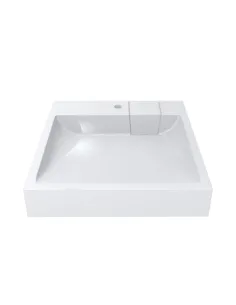Умивальник для ванної з литого мармуру Miraggio Tallin Глянець, 598х603х120 мм - 3