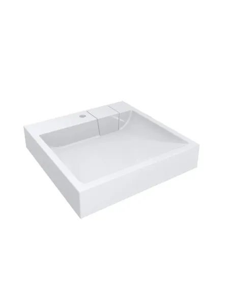 Умивальник для ванної з литого мармуру Miraggio Tallin Глянець, 598х603х120 мм - 4