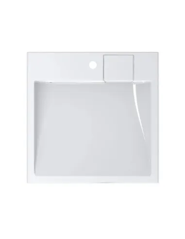 Умивальник для ванної з литого мармуру Miraggio Tallin Глянець, 598х603х120 мм - 5