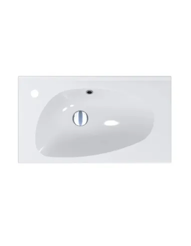 Умивальник для ванної з литого мармуру Miraggio Titania Глянець, 695х396х100 мм - 3