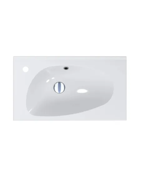 Умивальник для ванної з литого мармуру Miraggio Titania Глянець, 695х396х100 мм - 3