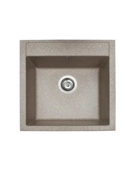 Мойка кухонная каменная квадратная Miraggio Bodrum 510 Terra, 508x495x211 мм - 1