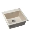 Мойка кухонная каменная квадратная Miraggio Bodrum 510 Sand, 508x495x211 мм - 3