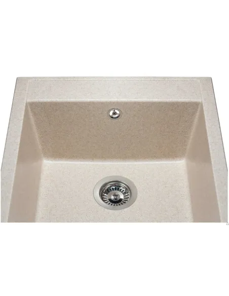 Мойка кухонная каменная квадратная Miraggio Bodrum 510 Sand, 508x495x211 мм - 4