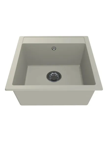 Мойка кухонная каменная квадратная Miraggio Bodrum 510 Jasmine, 508x495x211 мм - 3