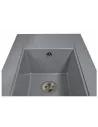Мийка кухонна кам`яна прямокутна Miraggio Bodrum 650 Gray, 649x500x220 мм - 3