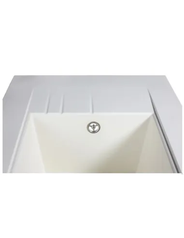 Мойка кухонная каменная прямоугольная Miraggio Bodrum 650 White, 649x500x220 мм - 2