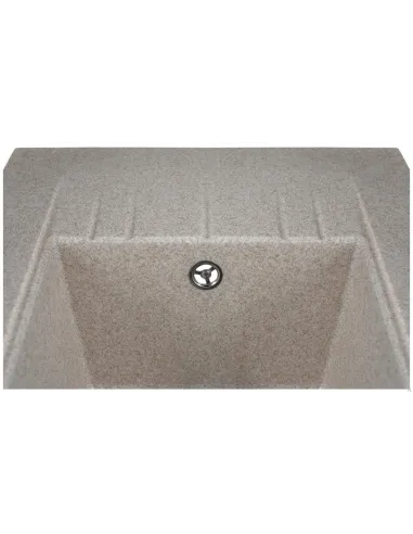 Мойка кухонная каменная прямоугольная Miraggio Bodrum 650 Sand, 649x500x220 мм - 3