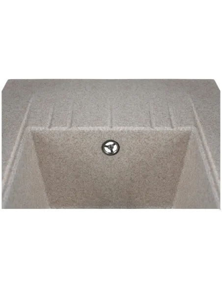 Мойка кухонная каменная прямоугольная Miraggio Bodrum 650 Sand, 649x500x220 мм - 3